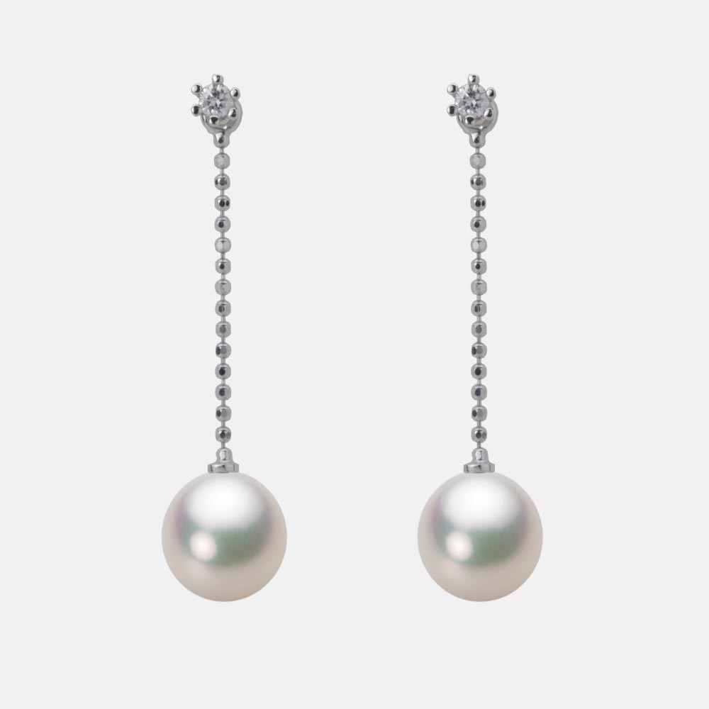 7.5mm アコヤ真珠ピアス （シャンパンホワイト）