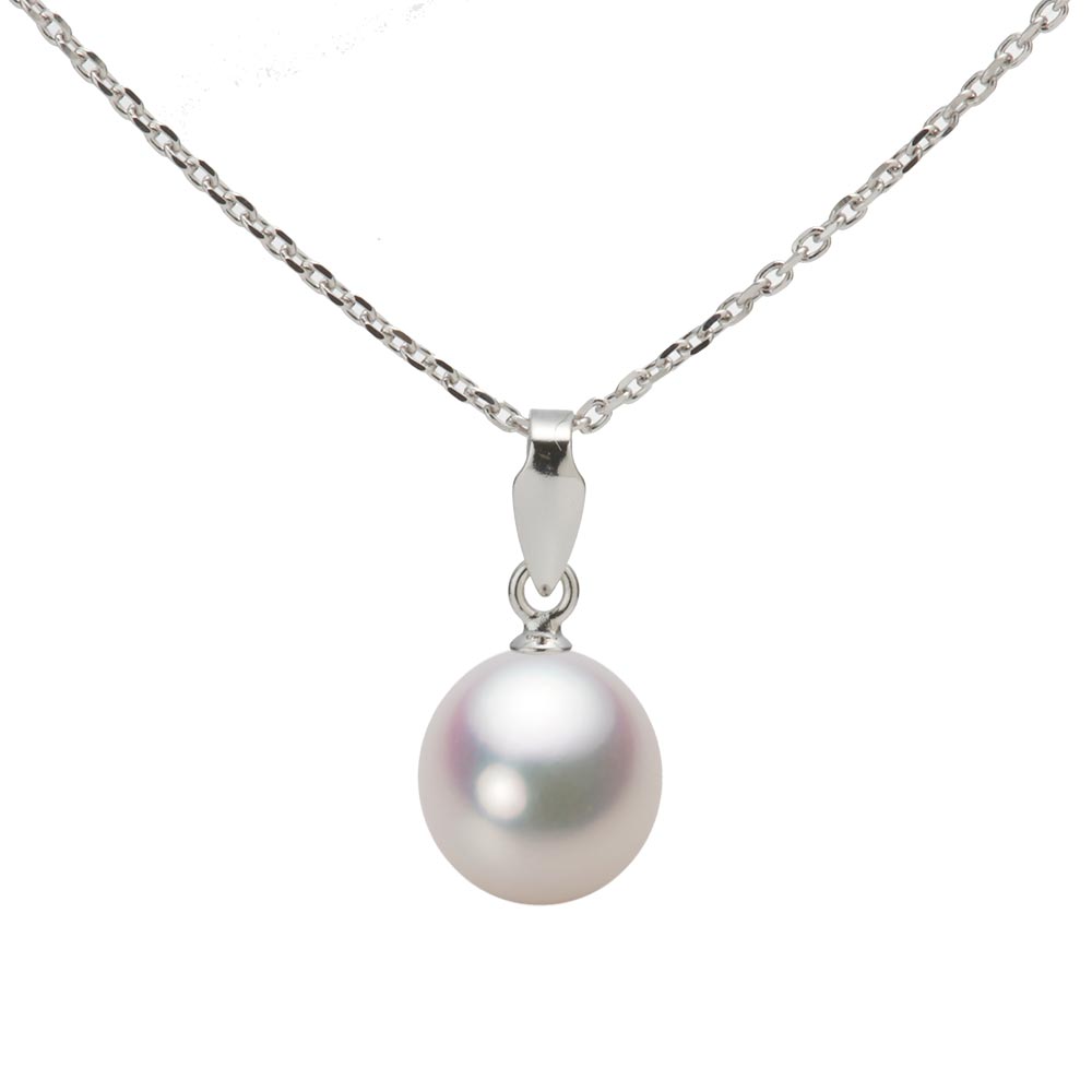 7.5mm アコヤ真珠ペンダント （ホワイトピンク・マリン）