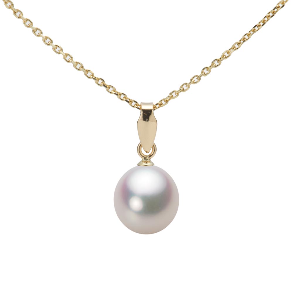 7.5mm アコヤ真珠ペンダント （ホワイトピンク・マリン）