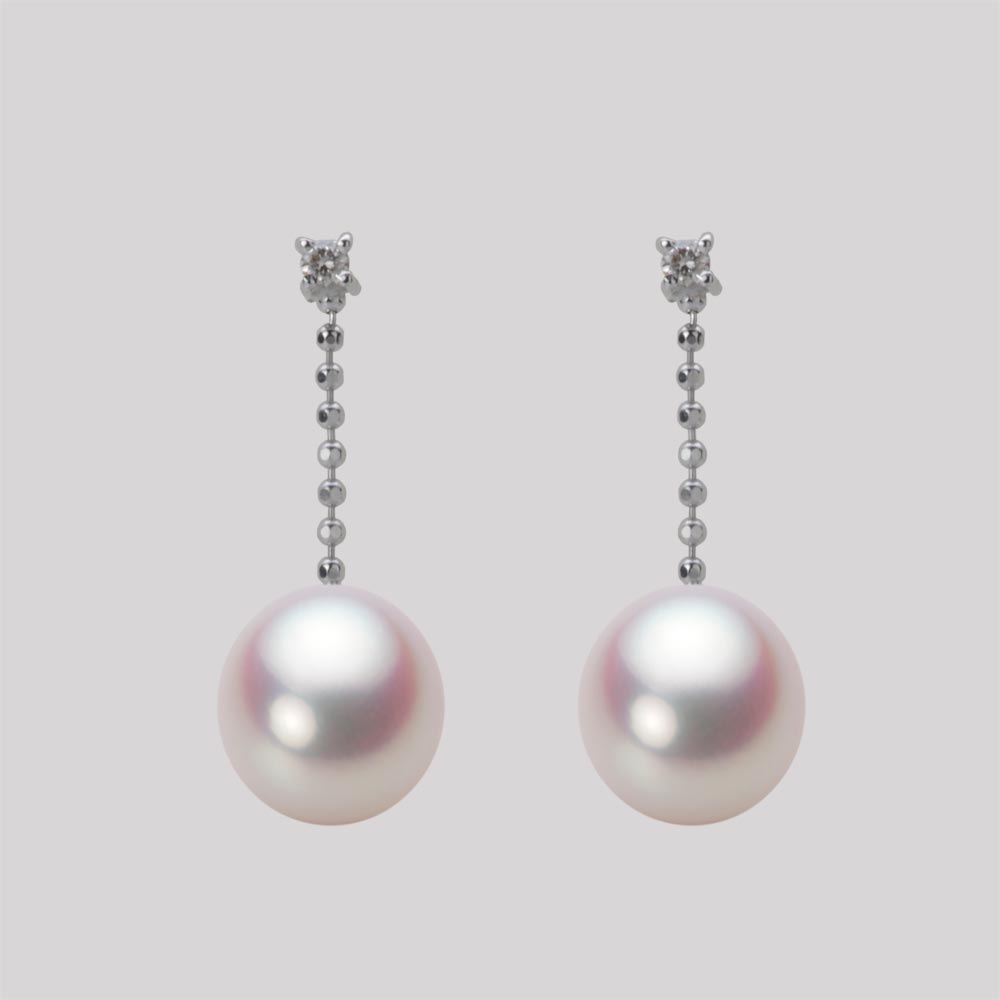 7.5mm アコヤ真珠ピアス （ホワイトピンク・ロゼ）