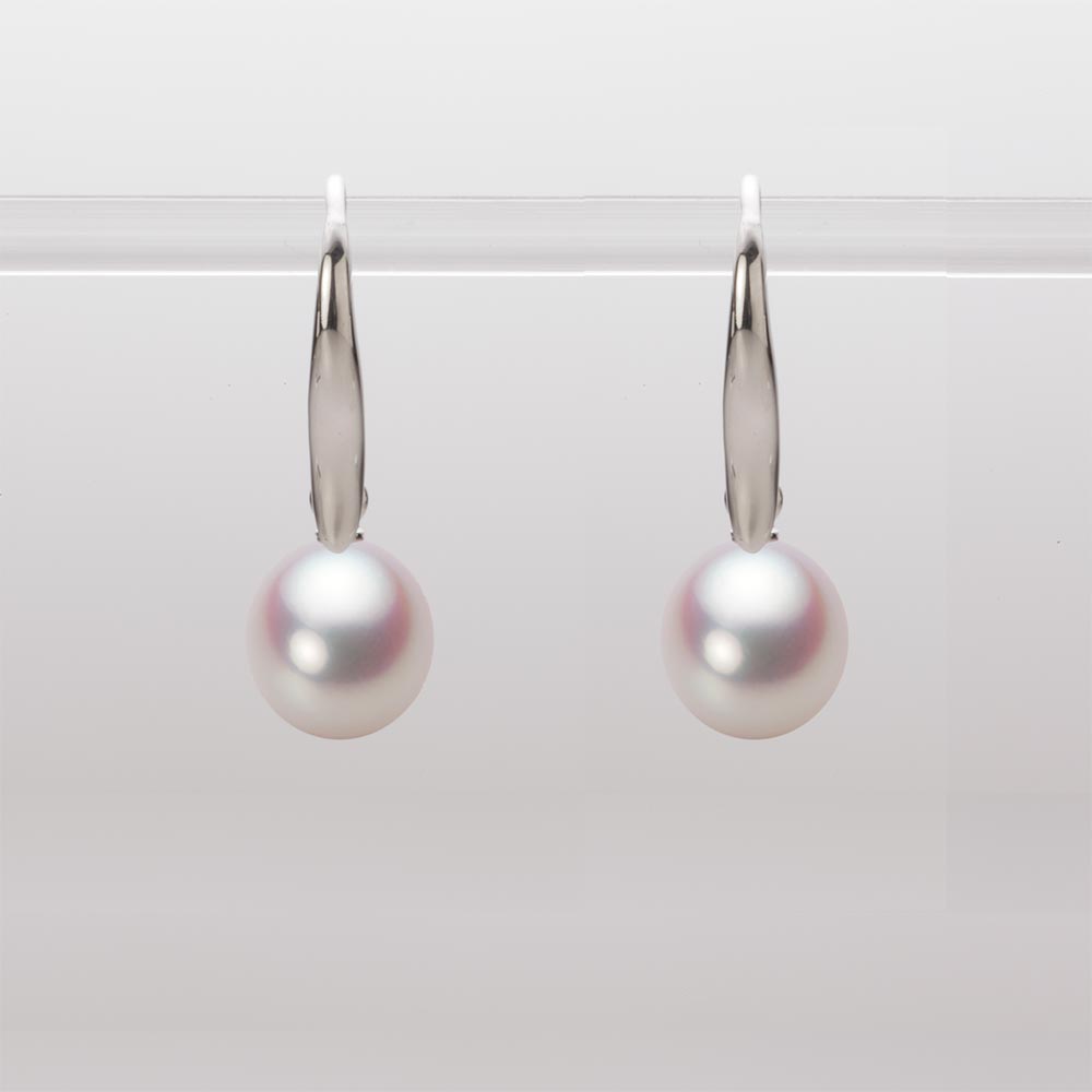 7.5mm アコヤ真珠ピアス （ホワイトピンク・ロゼ）