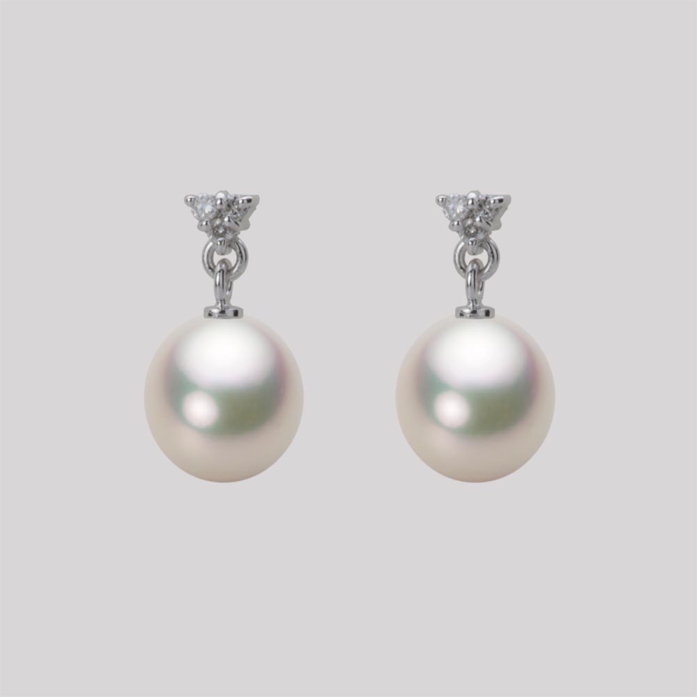 7.5mm アコヤ真珠ピアス （シャンパンホワイト）