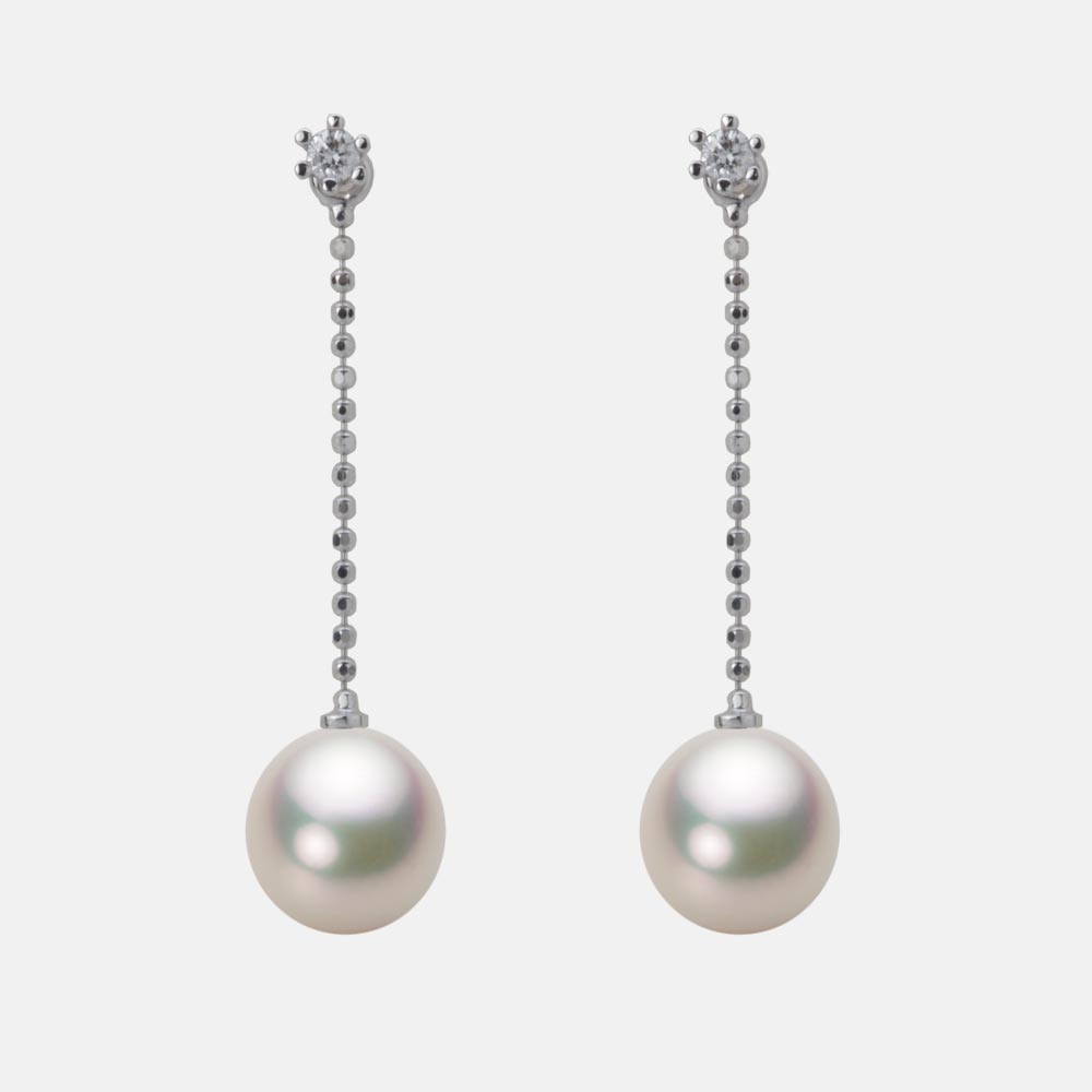 7.5mm アコヤ真珠ピアス （シャンパンホワイト）