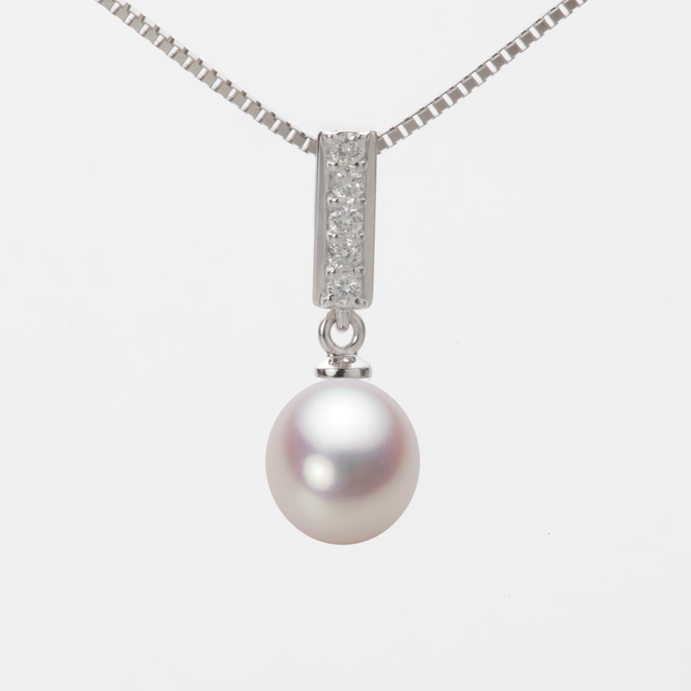 7.5mm アコヤ真珠ペンダント （ホワイトピンク・ロゼ）