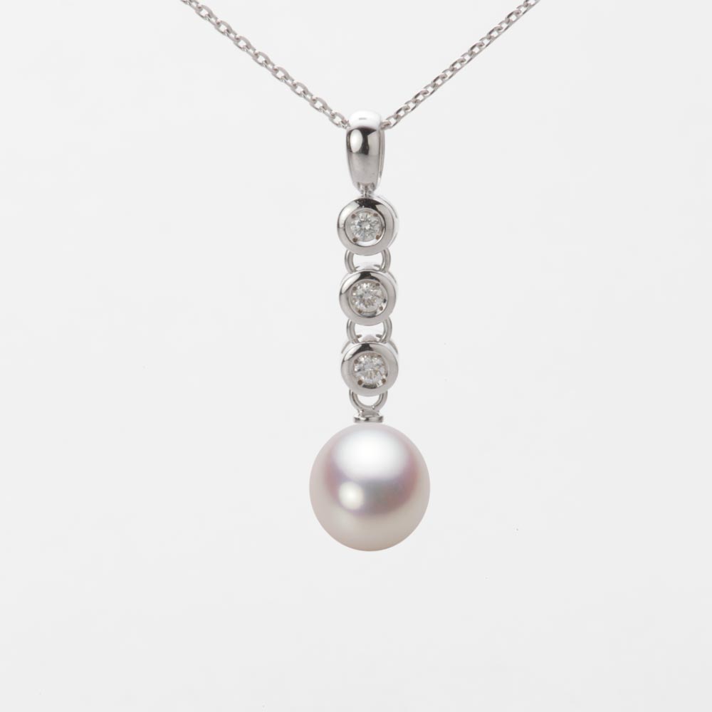 7.5mm アコヤ真珠ペンダント （ホワイトピンク・ロゼ）
