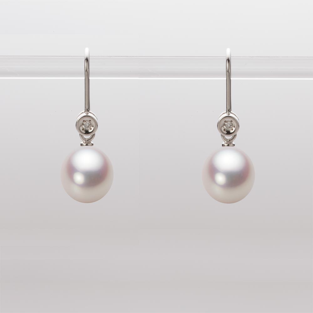 7.5mm アコヤ真珠ピアス （ホワイトピンク・ロゼ）