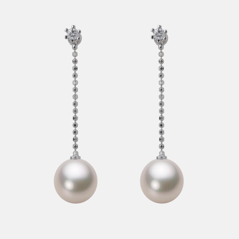 7.5mm アコヤ真珠ピアス （シャンパンホワイト）