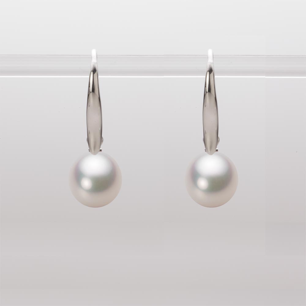 7.5mm アコヤ真珠ピアス （ホワイトピンク・マリン）