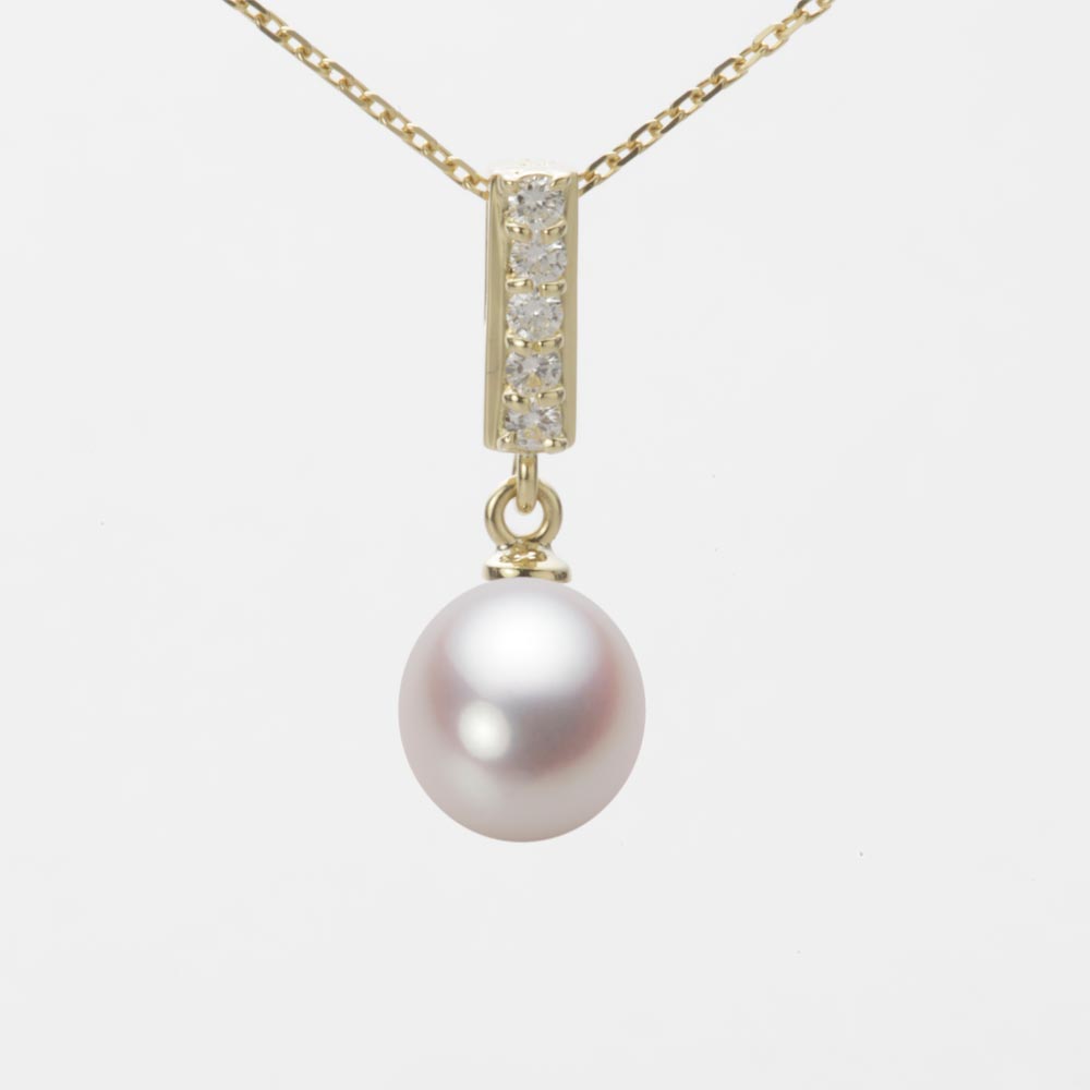 7.5mm アコヤ真珠ペンダント （ホワイトピンク・ロゼ）