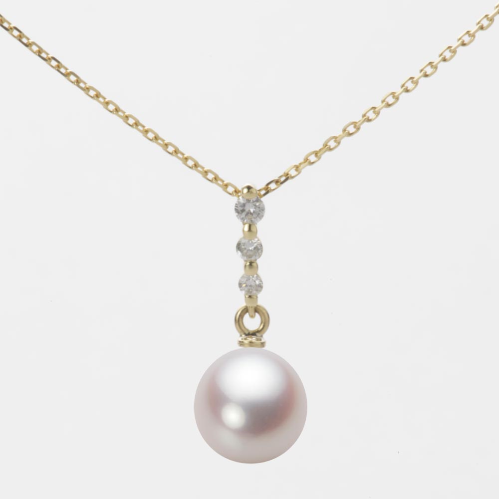 7.5mm アコヤ真珠ペンダント （ホワイトピンク・ロゼ）