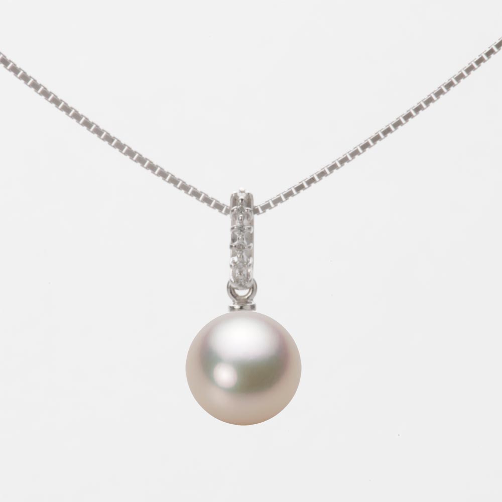 7.5mmアコヤ真珠ペンダント（シャンパンゴールド）