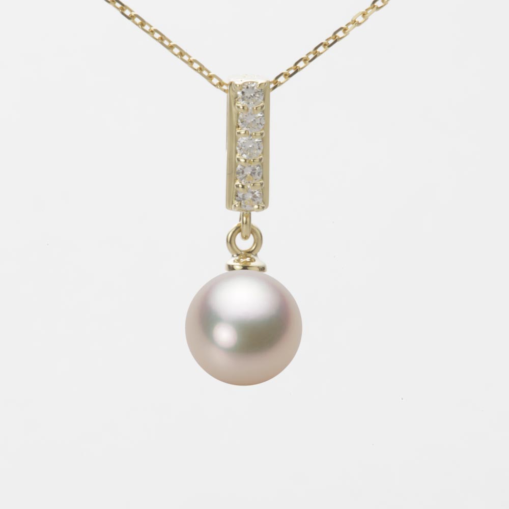 7.5mmアコヤ真珠ペンダント（シャンパンゴールド）