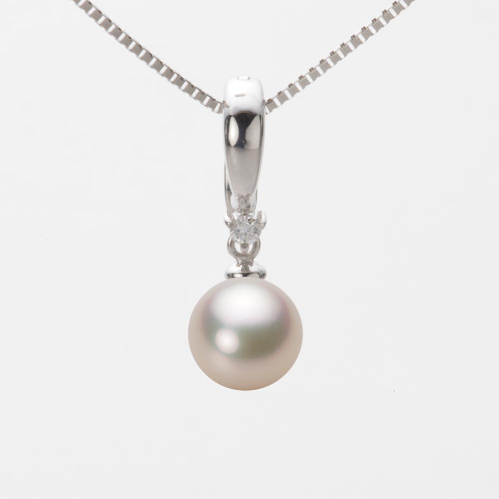 7.5mmアコヤ真珠ペンダント（シャンパンゴールド）