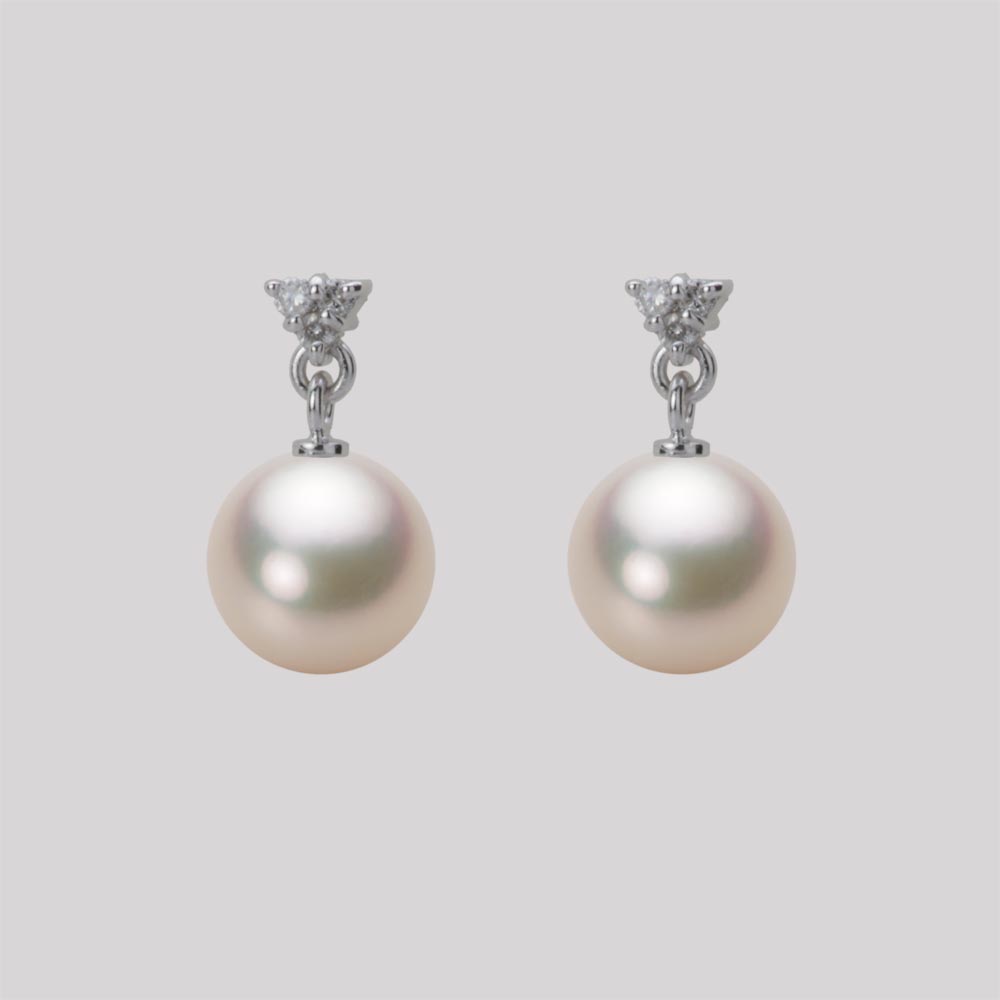 7.5mmアコヤ真珠ピアス（シャンパンゴールド）