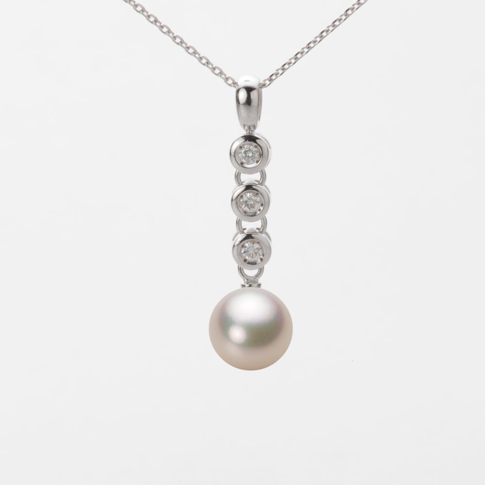 7.5mmアコヤ真珠ペンダント（シャンパンゴールド）