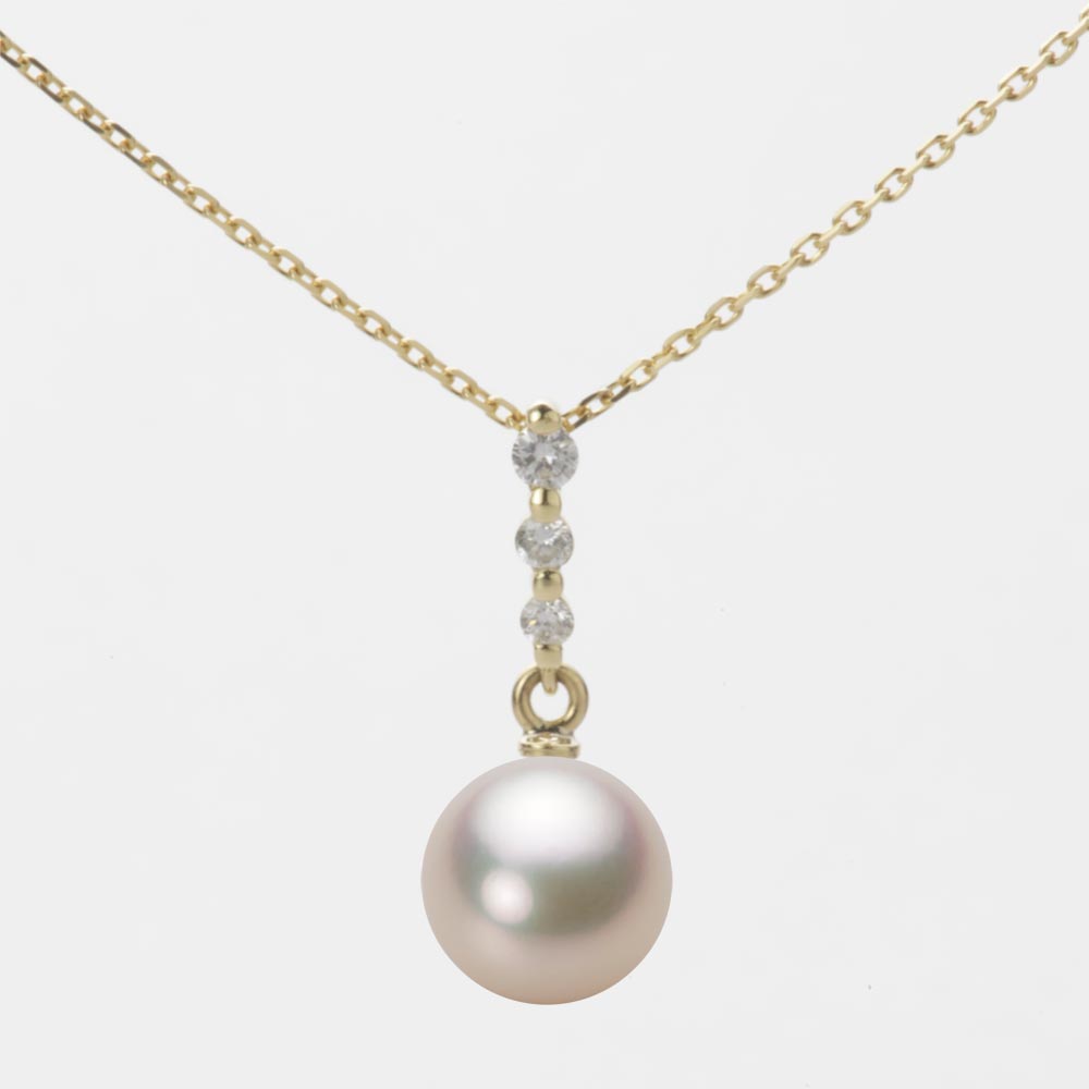 7.5mmアコヤ真珠ペンダント（シャンパンゴールド）