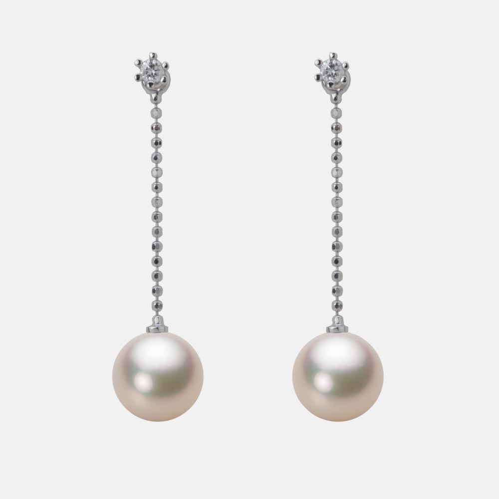 7.5mmアコヤ真珠ピアス（シャンパンゴールド）