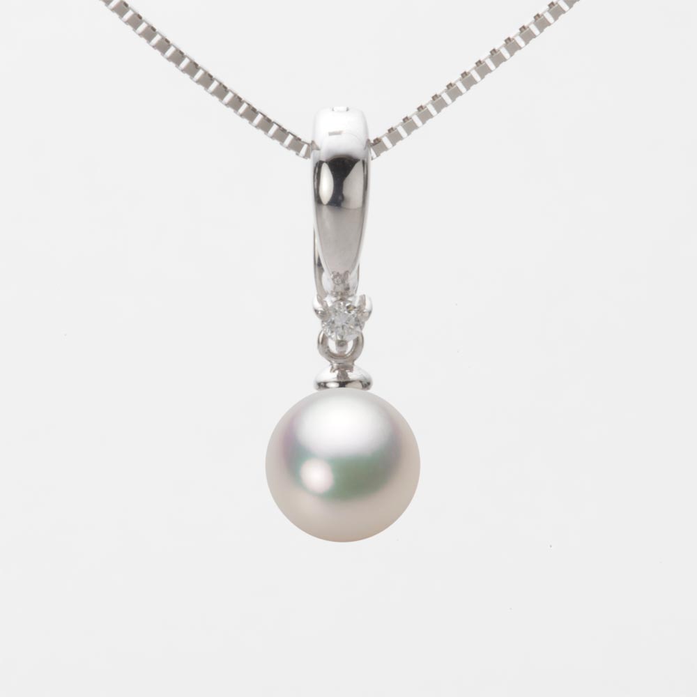 7.5mmアコヤ真珠ペンダント（シャンパンホワイト）