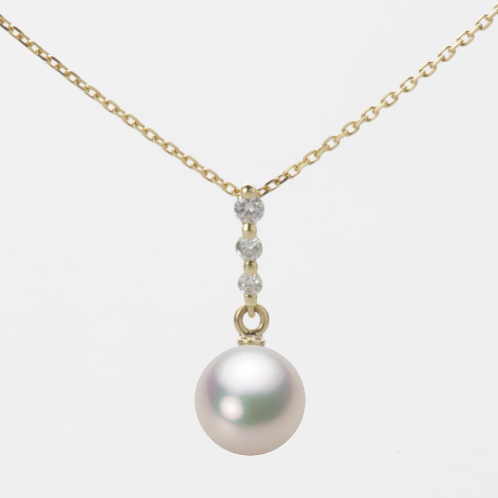 7.5mmアコヤ真珠ペンダント（シャンパンホワイト）