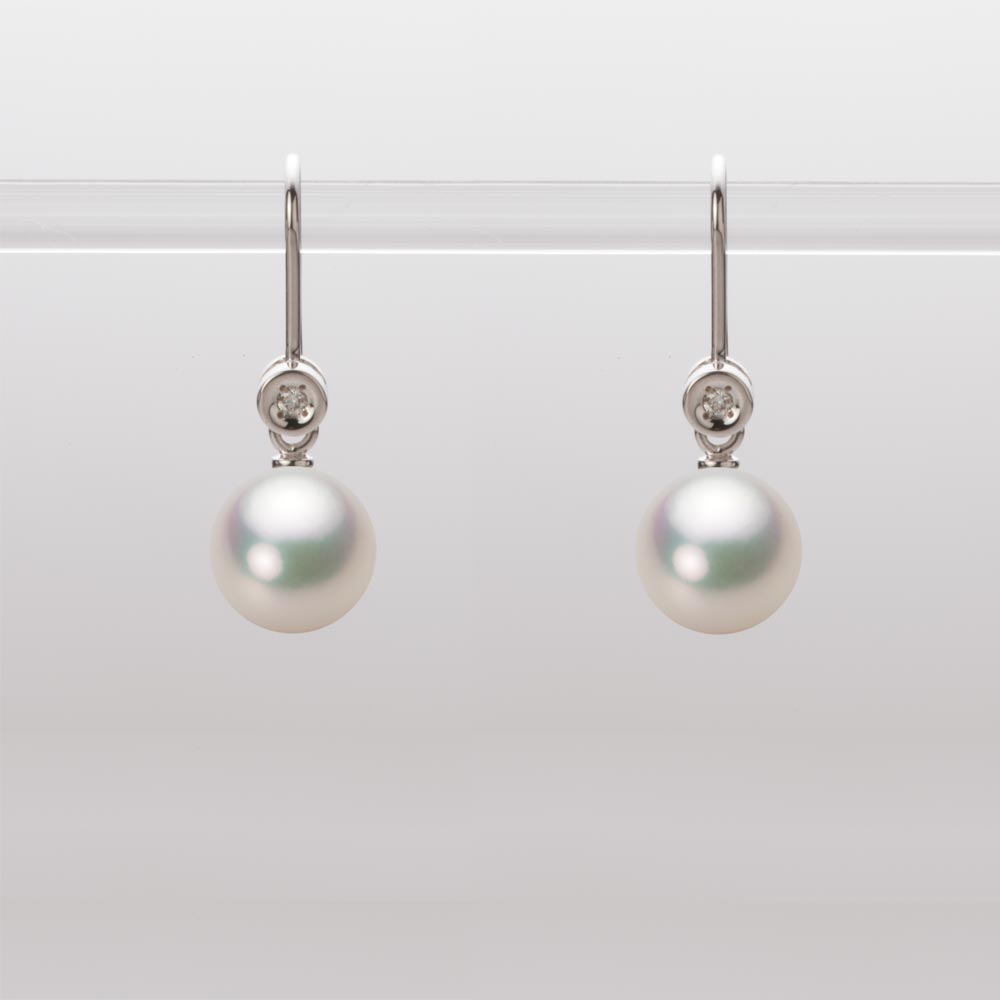 7.5mmアコヤ真珠ピアス（シャンパンホワイト）