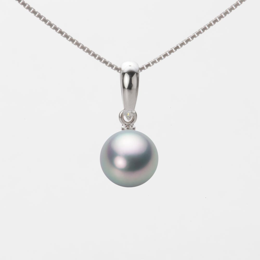 7.5mmアコヤ真珠ペンダント（シルバーグレー）