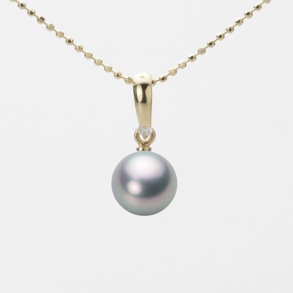 7.5mmアコヤ真珠ペンダント（シルバーグレー）