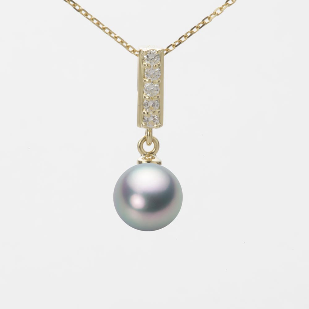 7.5mmアコヤ真珠ペンダント（シルバーグレー）