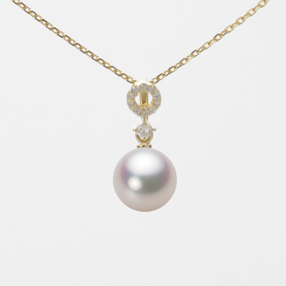 7.5mmアコヤ真珠ペンダント（ホワイトピンク・マリン）