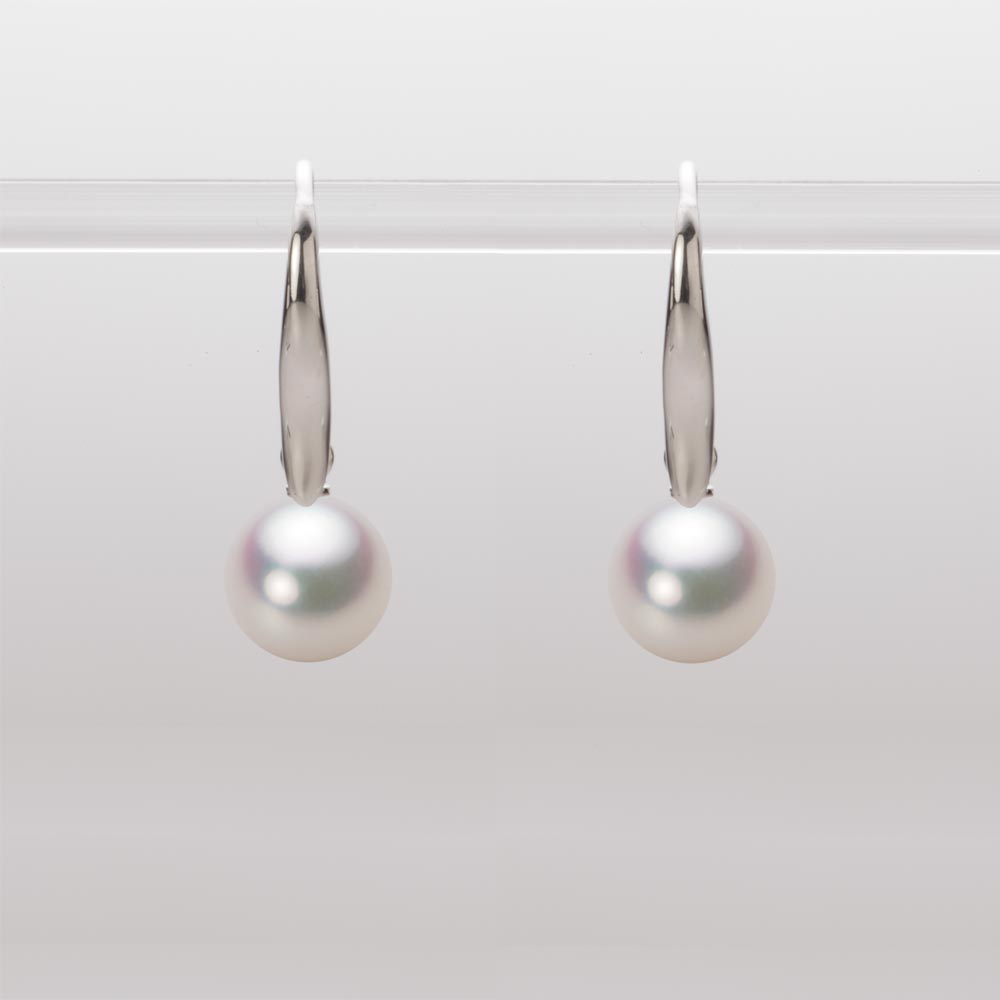 7.5mmアコヤ真珠ピアス（ホワイトピンク・マリン）