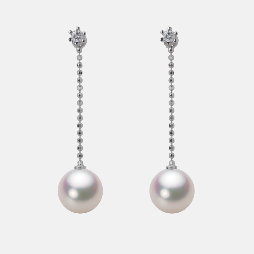 7.5mmアコヤ真珠ピアス（ホワイトピンク・マリン）