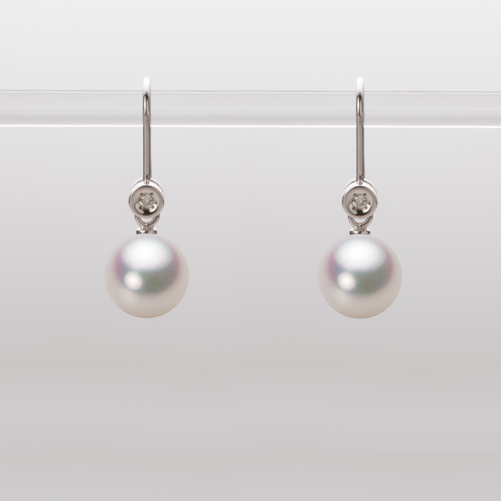 7.5mmアコヤ真珠ピアス（ホワイトピンク・マリン）