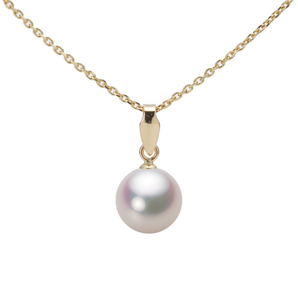 7.5mmアコヤ真珠ペンダント （ホワイトピンク・マリン）