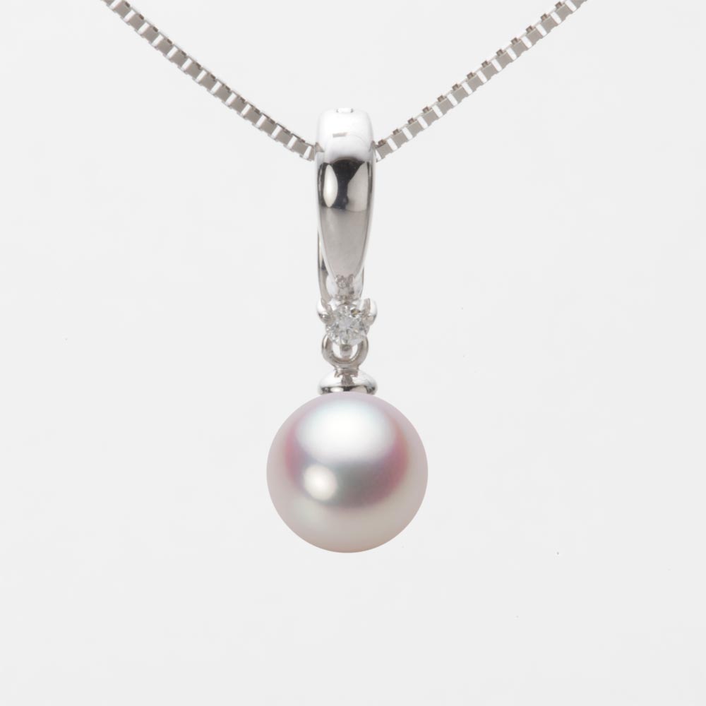 7.5mmアコヤ真珠ペンダント（ホワイトピンク・ロゼ）