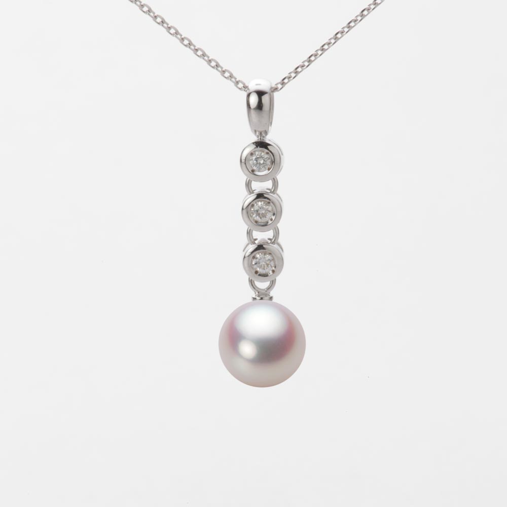7.5mmアコヤ真珠ペンダント（ホワイトピンク・ロゼ）