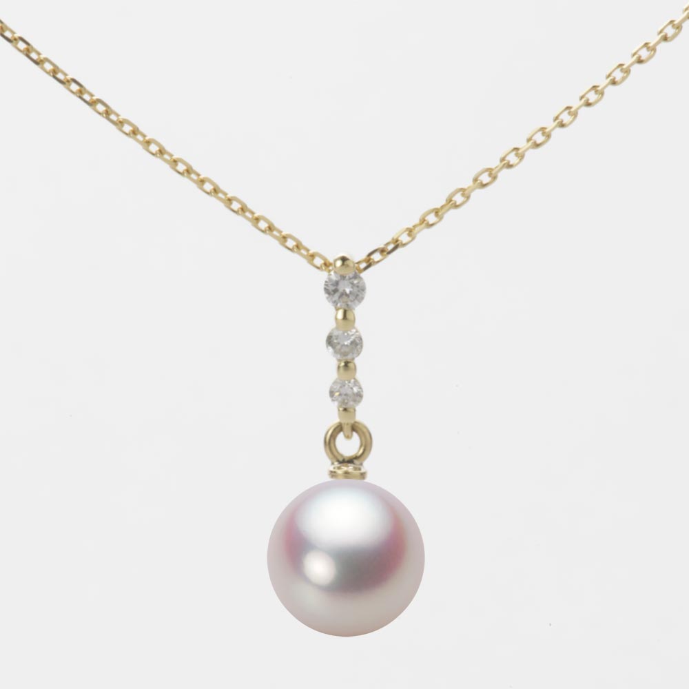 7.5mmアコヤ真珠ペンダント（ホワイトピンク・ロゼ）