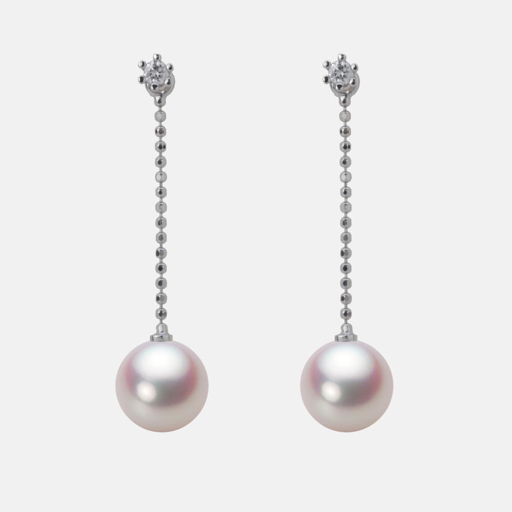 7.5mmアコヤ真珠ピアス（ホワイトピンク・ロゼ）
