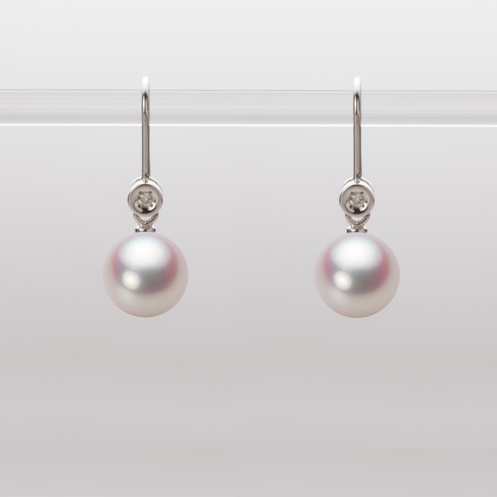 7.5mmアコヤ真珠ピアス（ホワイトピンク・ロゼ）
