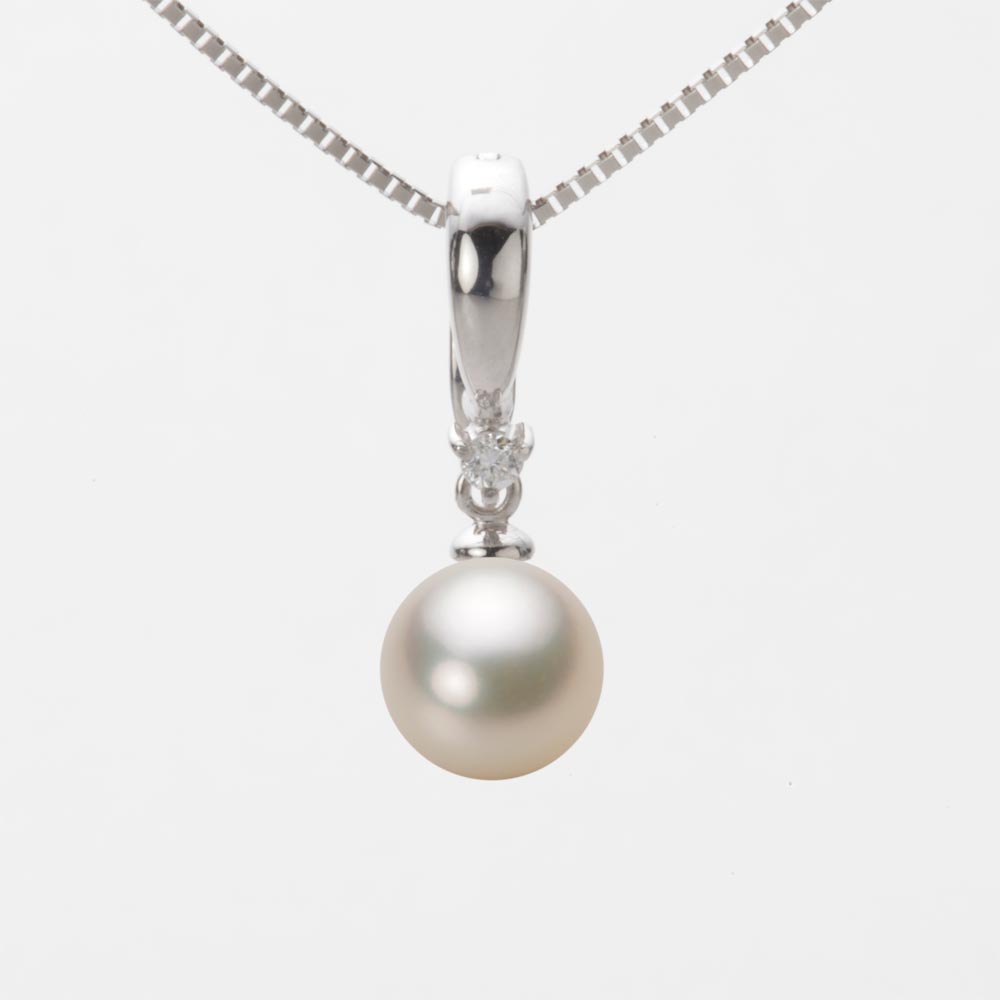 7.5mmアコヤ真珠ペンダント（シャンパンゴールド）