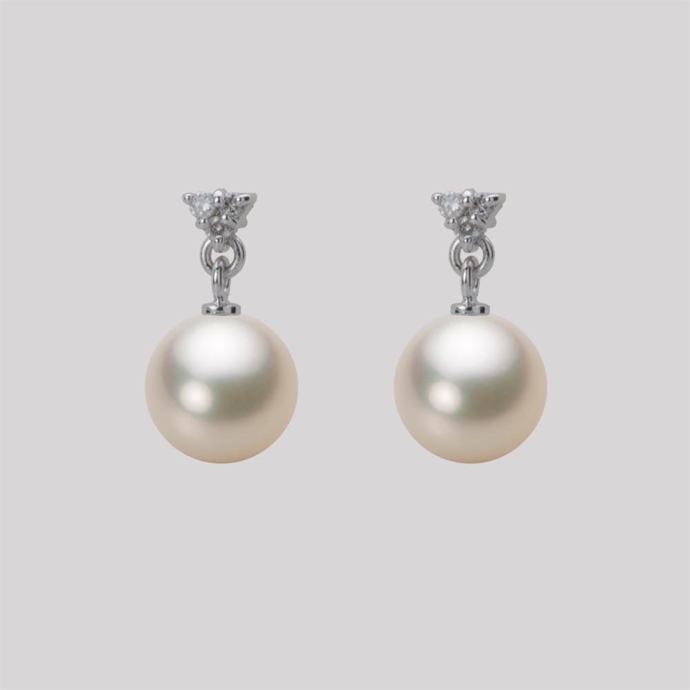 7.5mmアコヤ真珠ピアス（シャンパンゴールド）