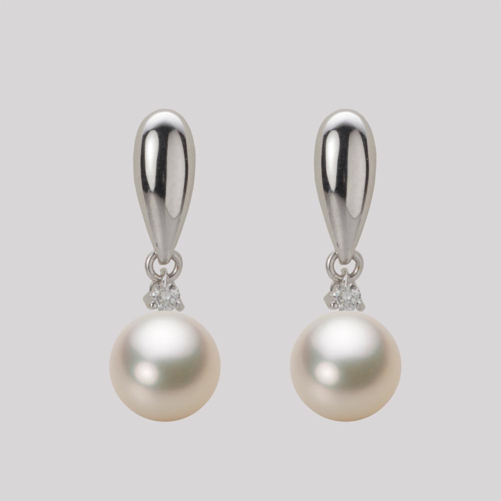 7.5mmアコヤ真珠ピアス（シャンパンゴールド）