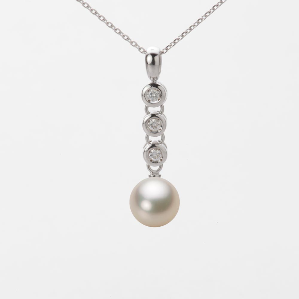 7.5mmアコヤ真珠ペンダント（シャンパンゴールド）