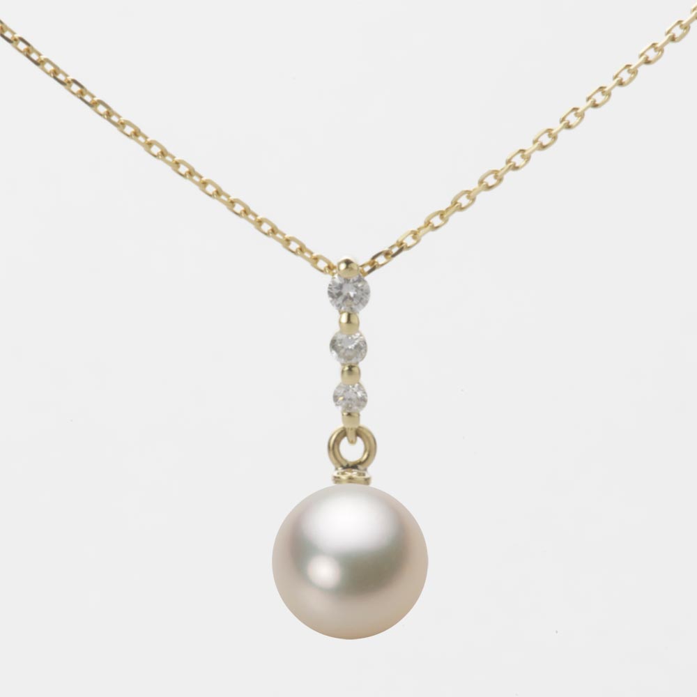 7.5mmアコヤ真珠ペンダント（シャンパンゴールド）