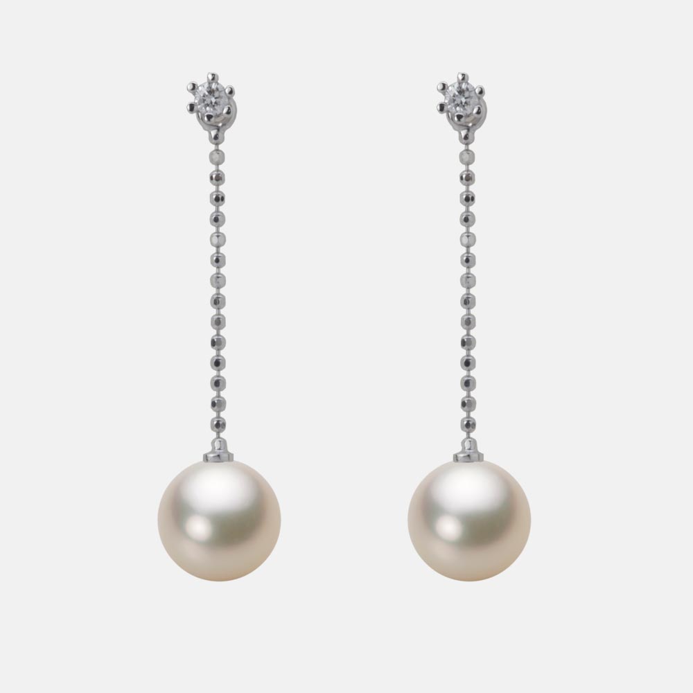 7.5mmアコヤ真珠ピアス（シャンパンゴールド）