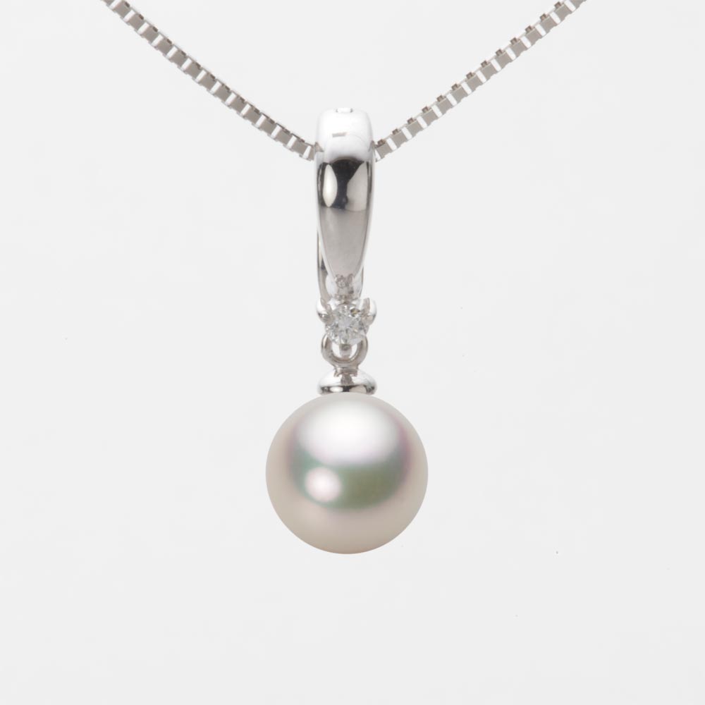 7.5mmアコヤ真珠ペンダント（シャンパンホワイト）