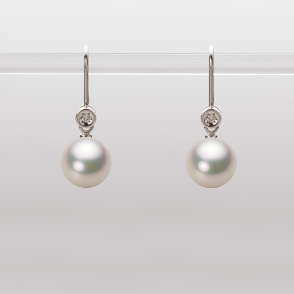 7.5mmアコヤ真珠ピアス（シャンパンホワイト）