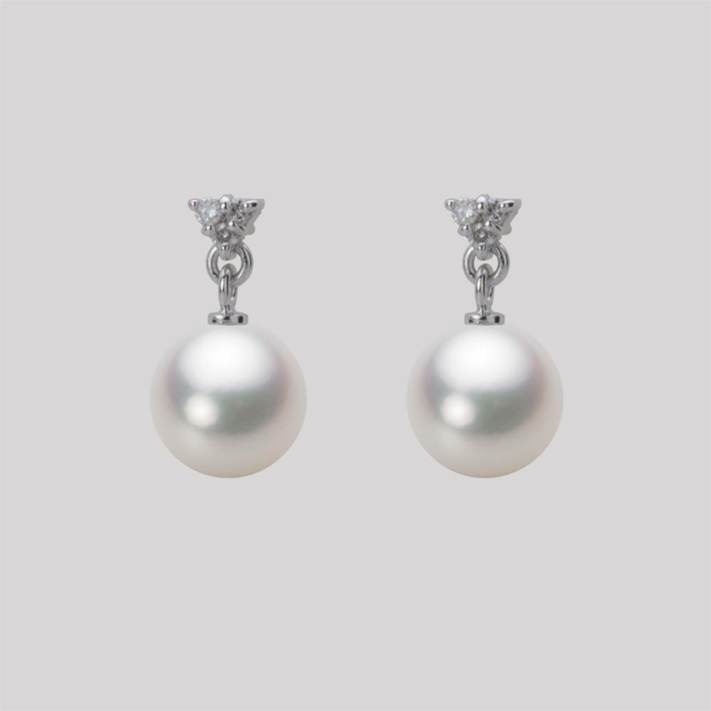 7.5mmアコヤ真珠ピアス（ナチュラルホワイト）