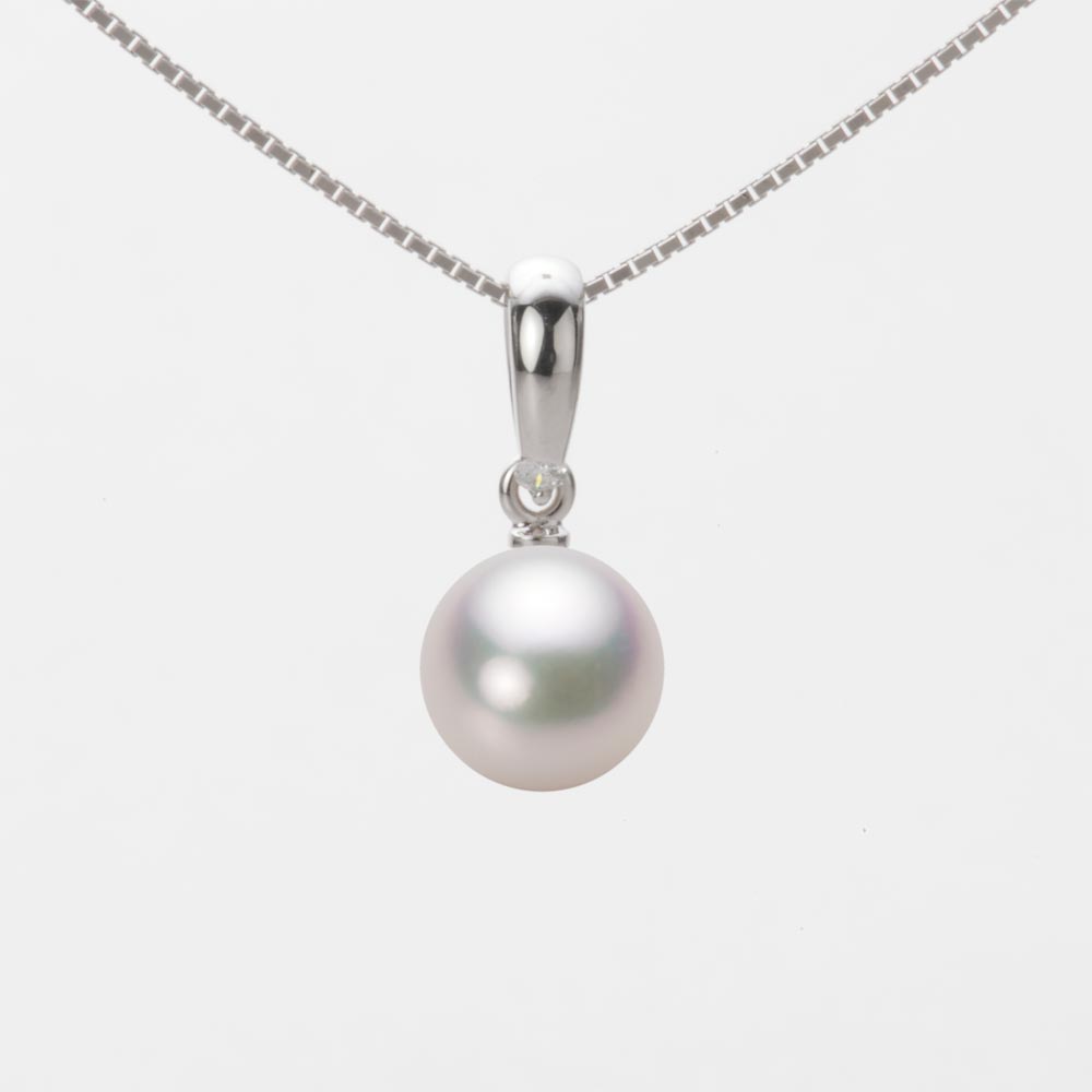 7.5mmアコヤ真珠ペンダント（ホワイトピンク・マリン）