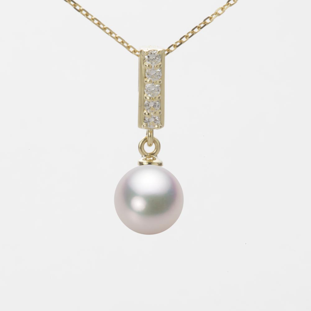 7.5mmアコヤ真珠ペンダント（ホワイトピンク・マリン）