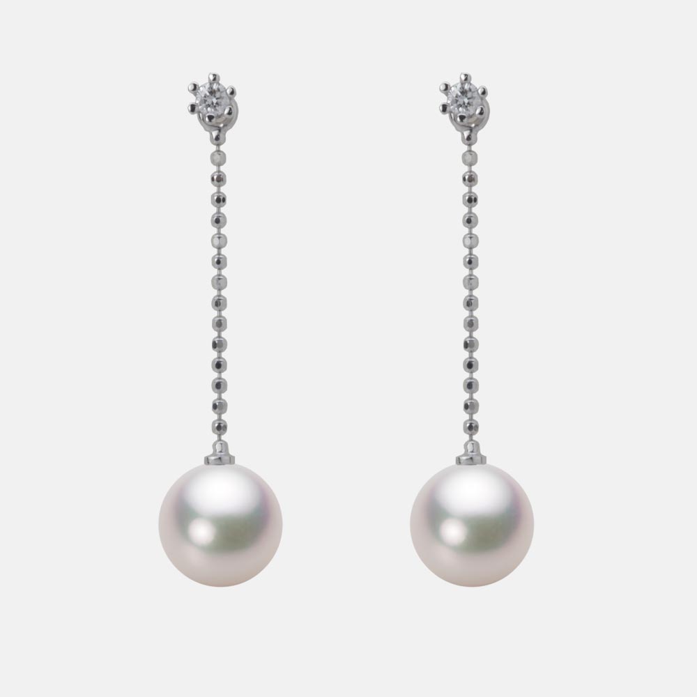 7.5mmアコヤ真珠ピアス（ホワイトピンク・マリン）