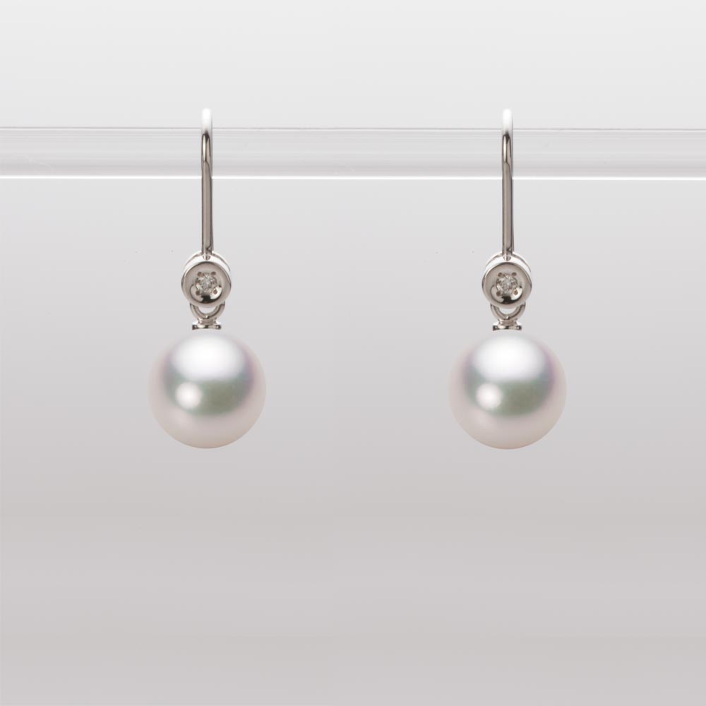 7.5mmアコヤ真珠ピアス（ホワイトピンク・マリン）